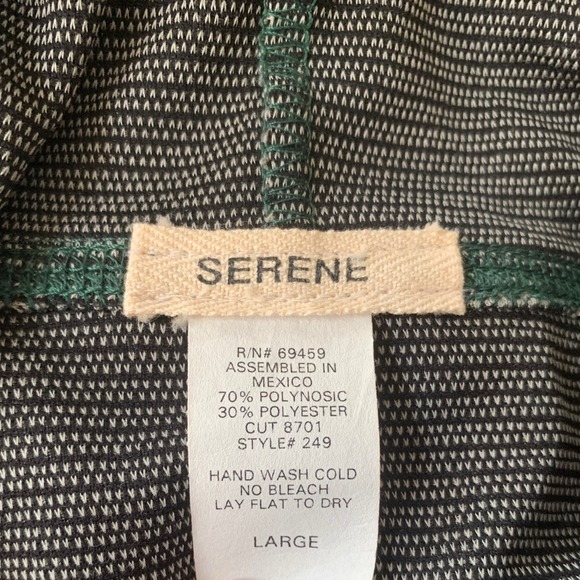 Serene Knit Hoodie Jacket Olive Green Front Zip Pockets Polyester Blend Women L - Picture 9 of 9